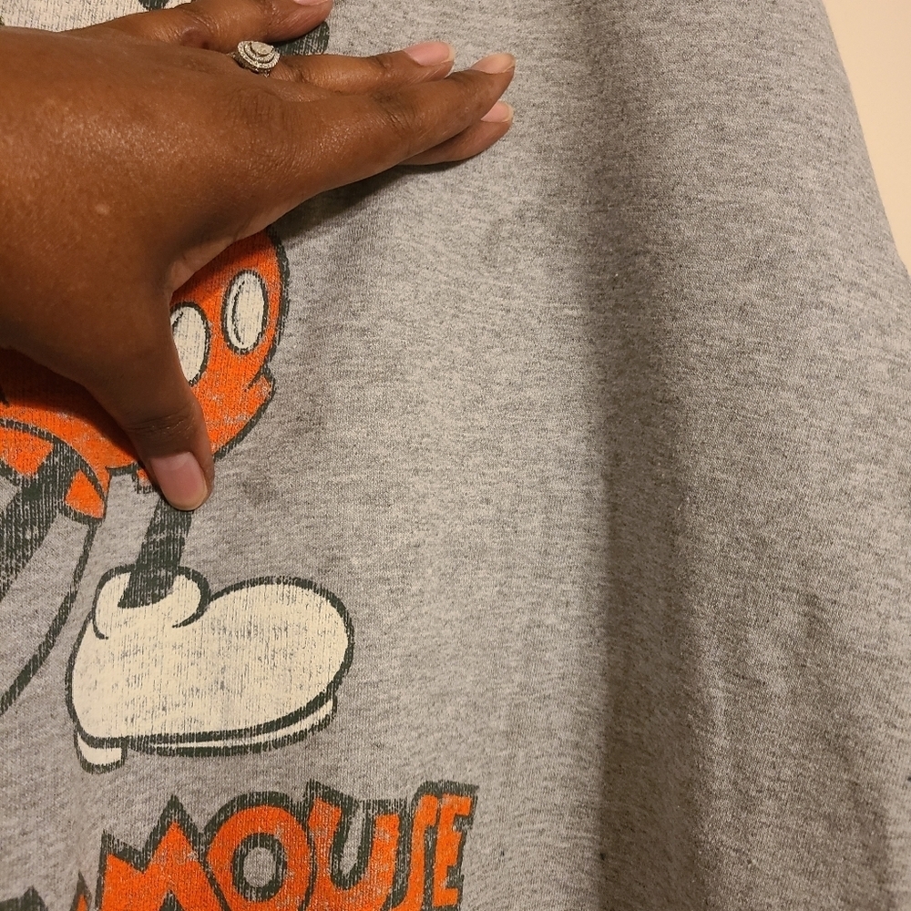 Disney | Women's Gray Mickey Mouse Crewneck Novelty Sweatshirt (Size XL) - Picture 7 of 12